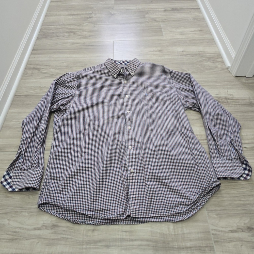 Tailorbyrd Shirt Mens Button Shirt Blue Red Check 2XL - Picture 2 of 11